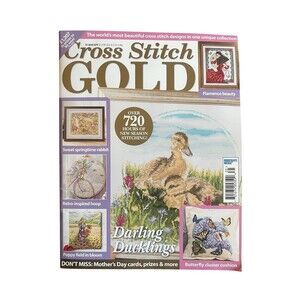 Cross Stitch Gold Mar April '17 #59 Darling Ducklings Easter Spring Butterfly
